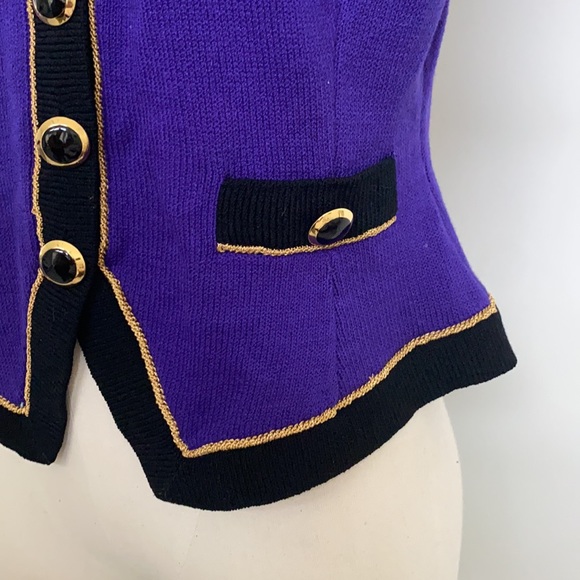 St John collection purple sweater vest - Picture 5 of 7